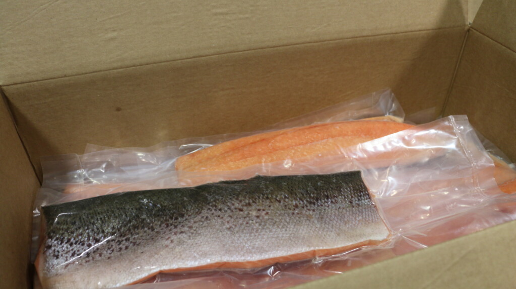 Salmon filets donated by AquaBounty