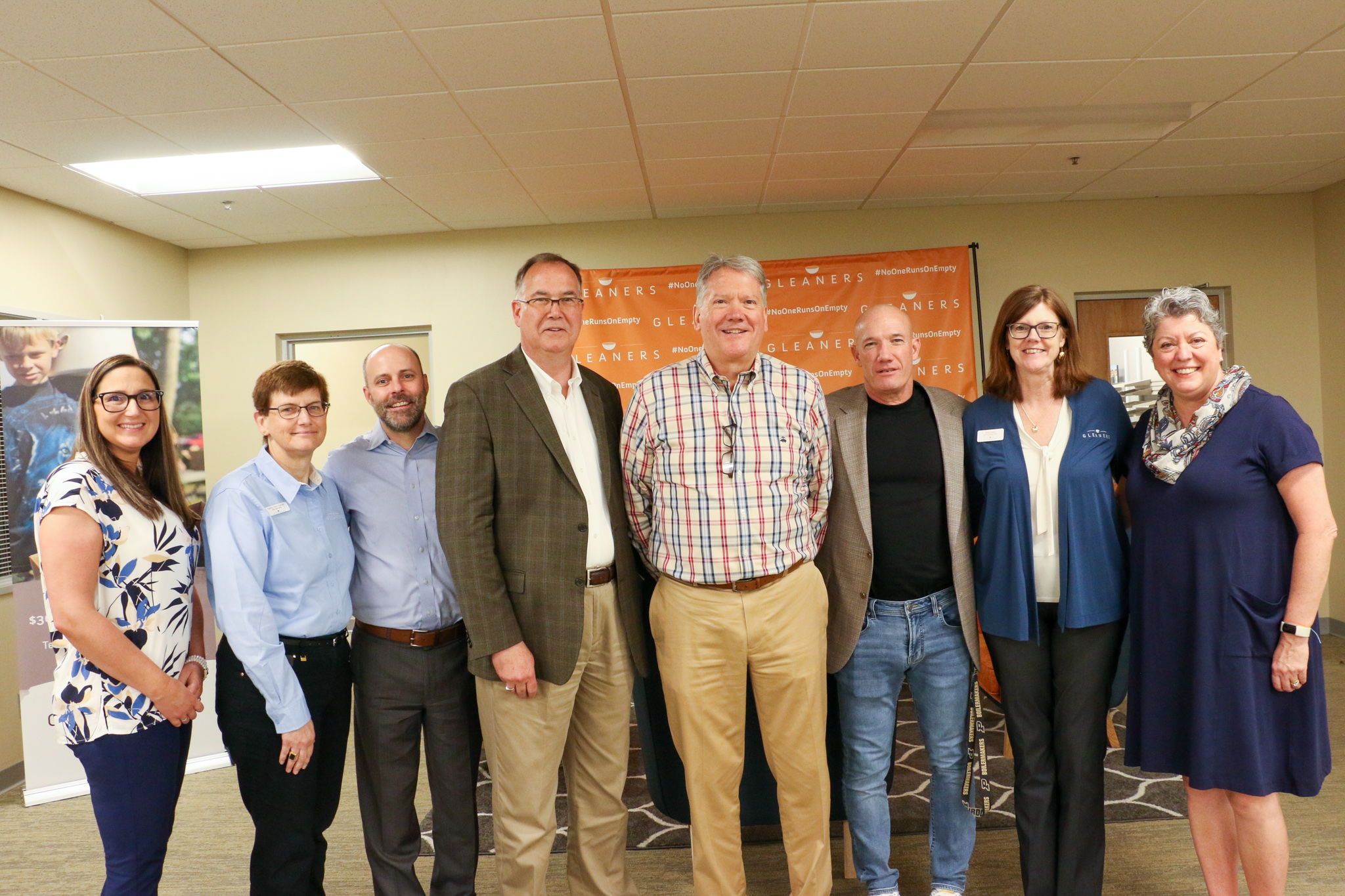 Incoming CEO, Fred Glass, smiles with Gleaners Leadership Team