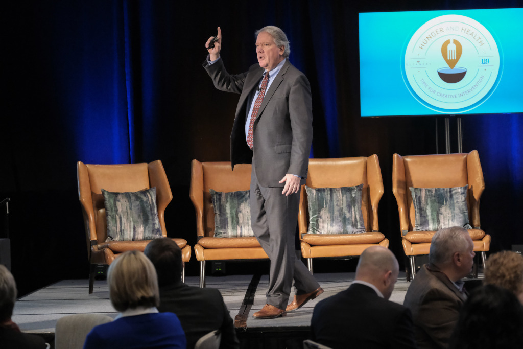 Gleaners President and CEO Fred Glass gives the keynote address at the 7th Annual Hunger and Health Breakfast.