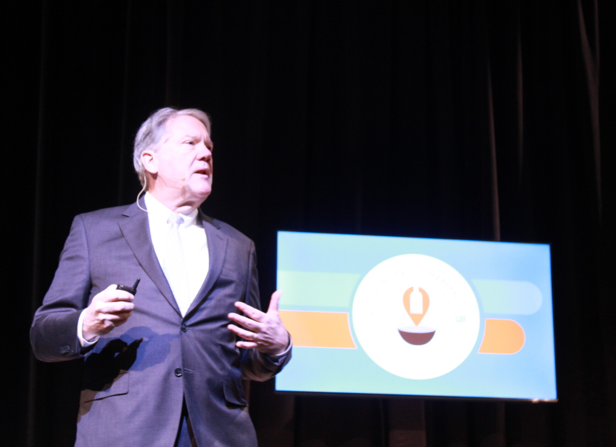 Gleaners President & CEO Fred Glass gives the keynote address at the 2026 Hunger & Health Breakfast, presented by Gleaners and IBJ Media